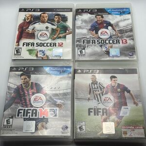 FIFA Soccer 12, 13, 14, And 15 Bundle For PlayStation 3 CIB, Tested And Working